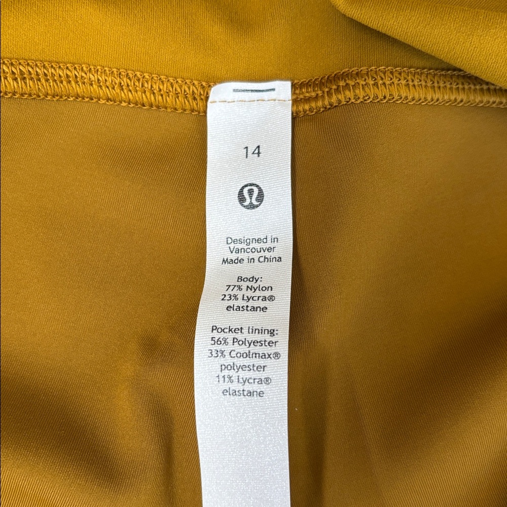 Lululemon Wunder Under Train High Rise 25” Leggings Gold Spice Workout Womens 14 - Picture 6 of 16